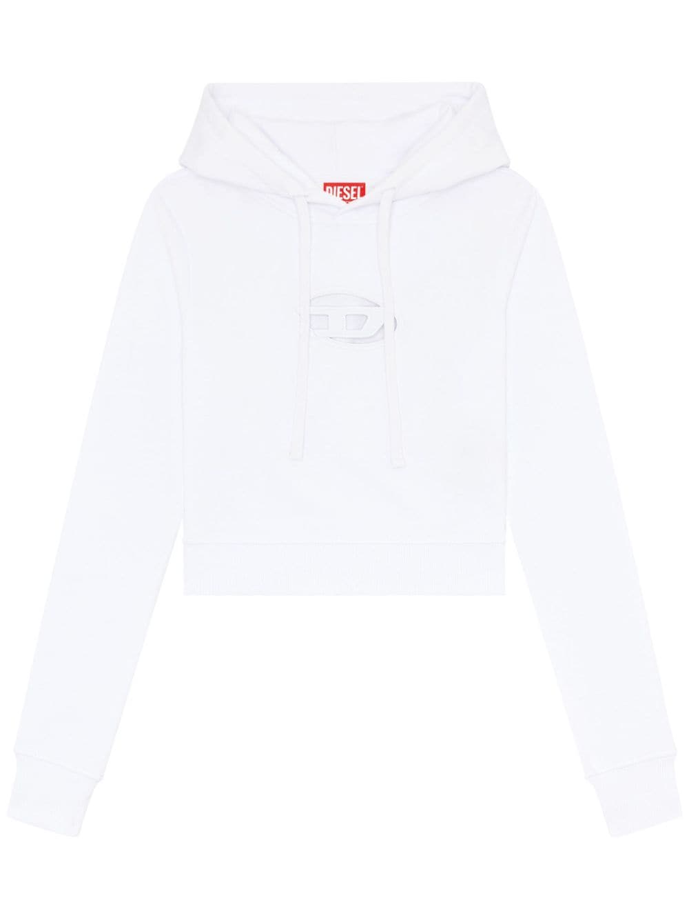 Diesel F-Slimmy hoodie met logoplakkaat Wit