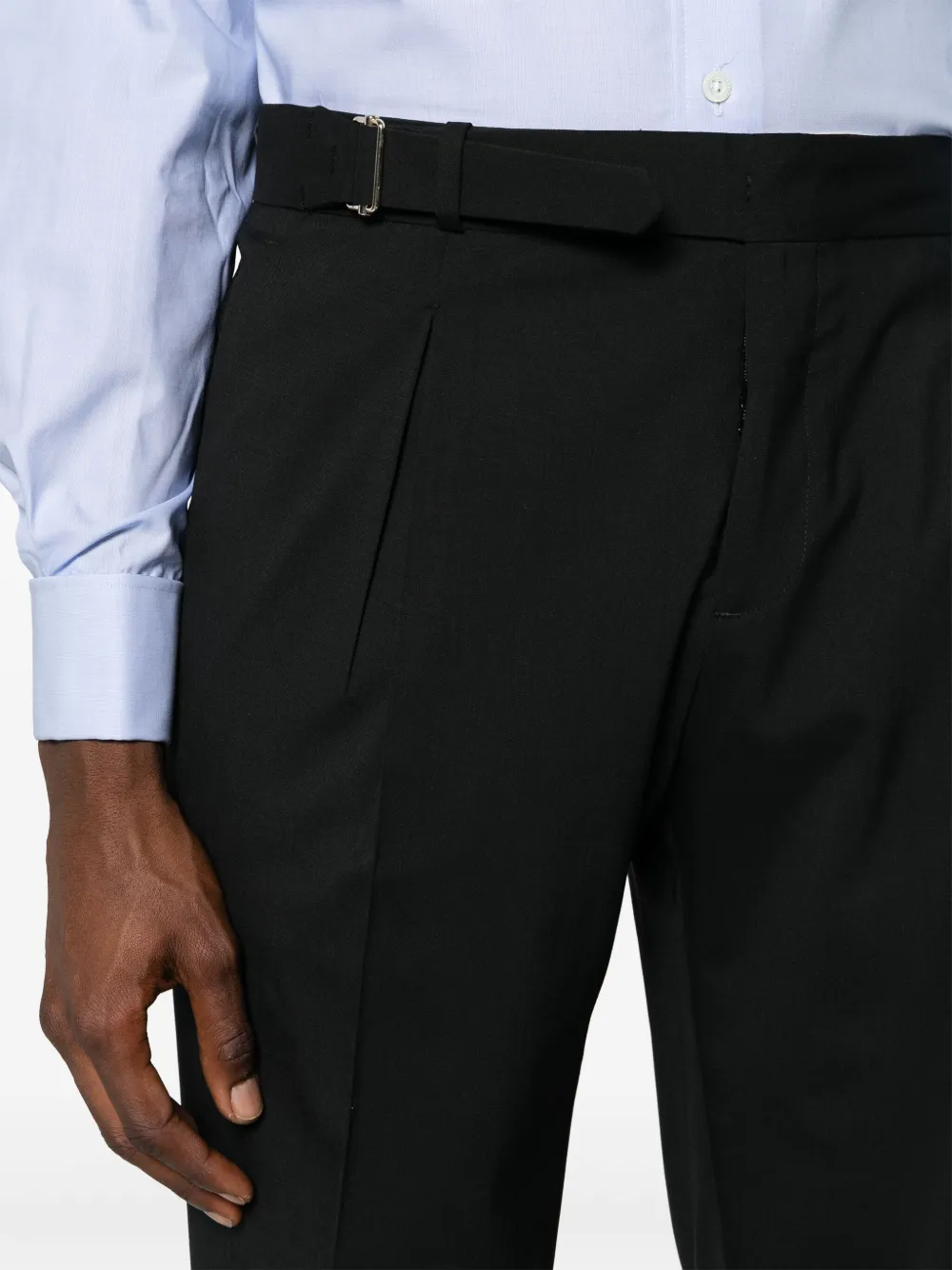 Shop Briglia 1949 Tailored Virgin Wool Trousers In Black