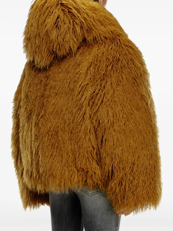 Tan fuzzy jacket store