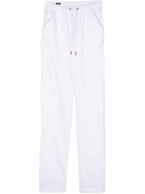 Kiton cotton tapered-leg track pants