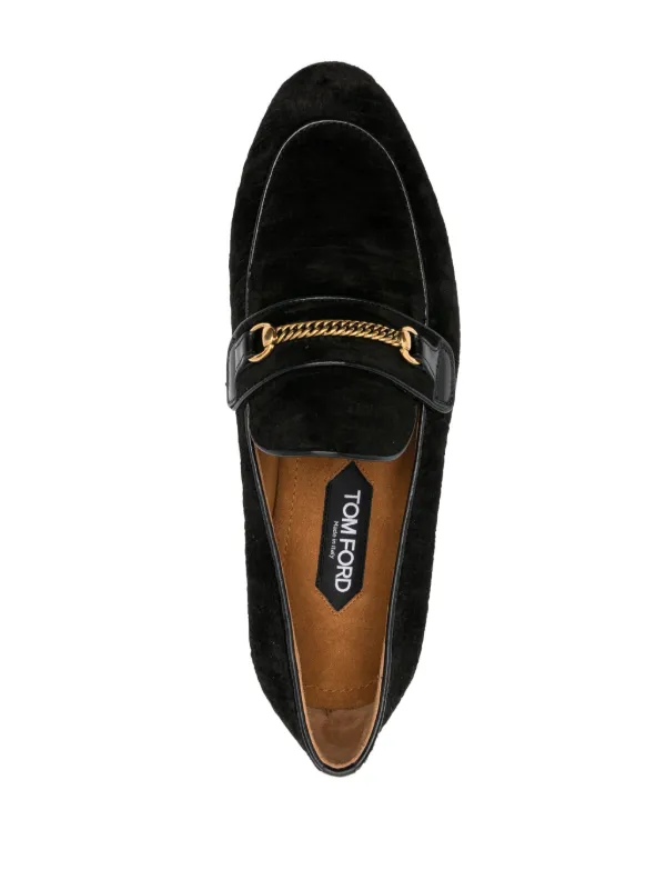 TOM FORD Liam ベルベット ローファー | ブラック | FARFETCH JP