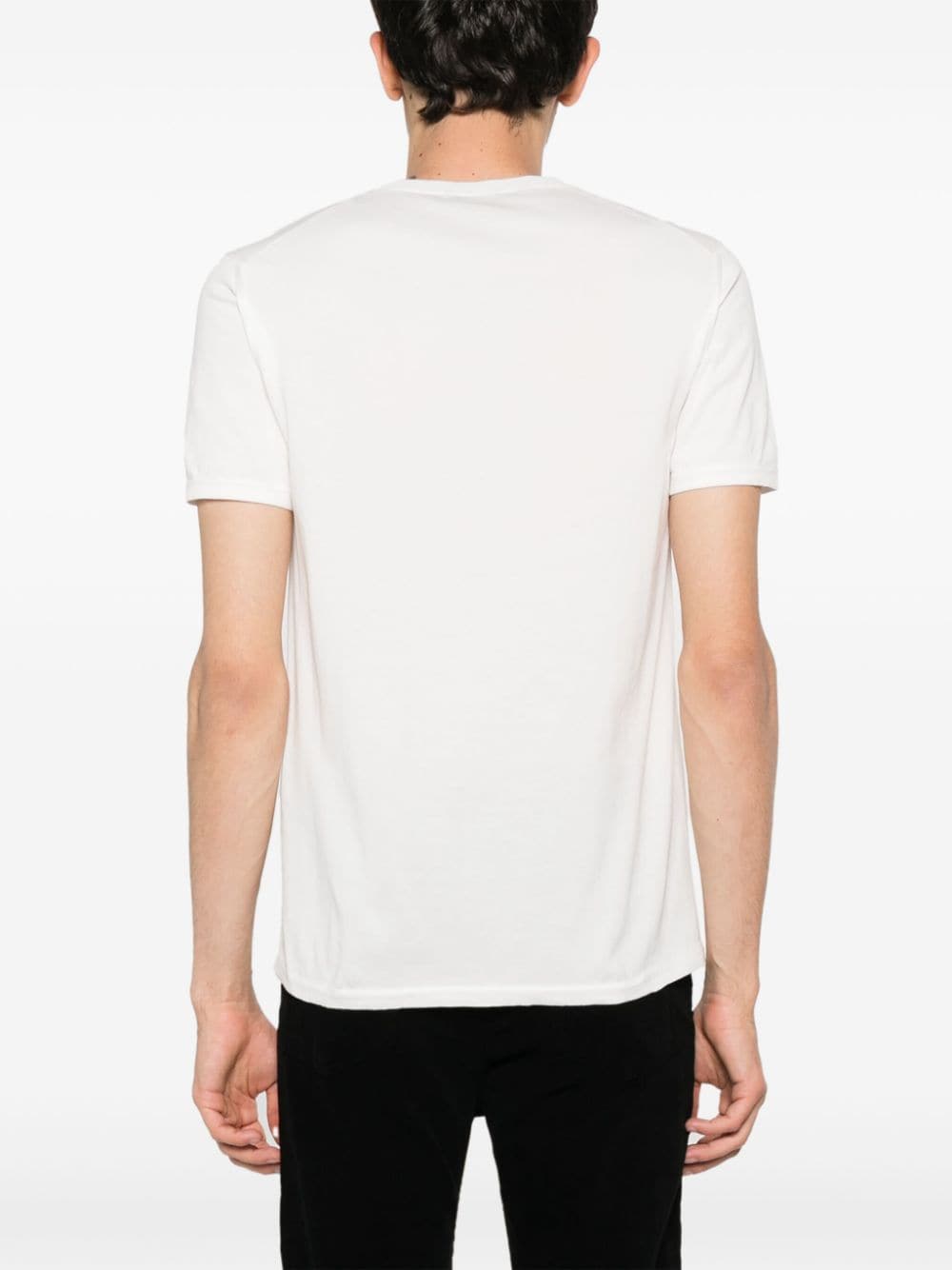 Shop Tom Ford Fine-ribbed Cotton T-shirt In White