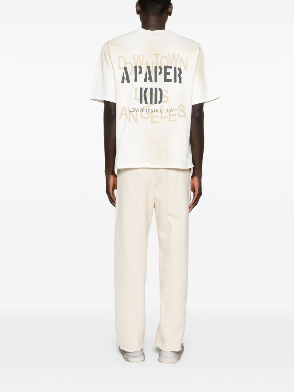 Shop A Paper Kid Logo-print Cotton T-shirt In White