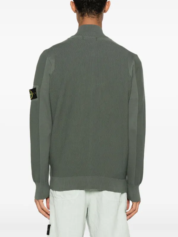Stone Island コンパスバッジ カーディガン | グリーン Stone Island コンパスバッジ カーディガン | グリーン