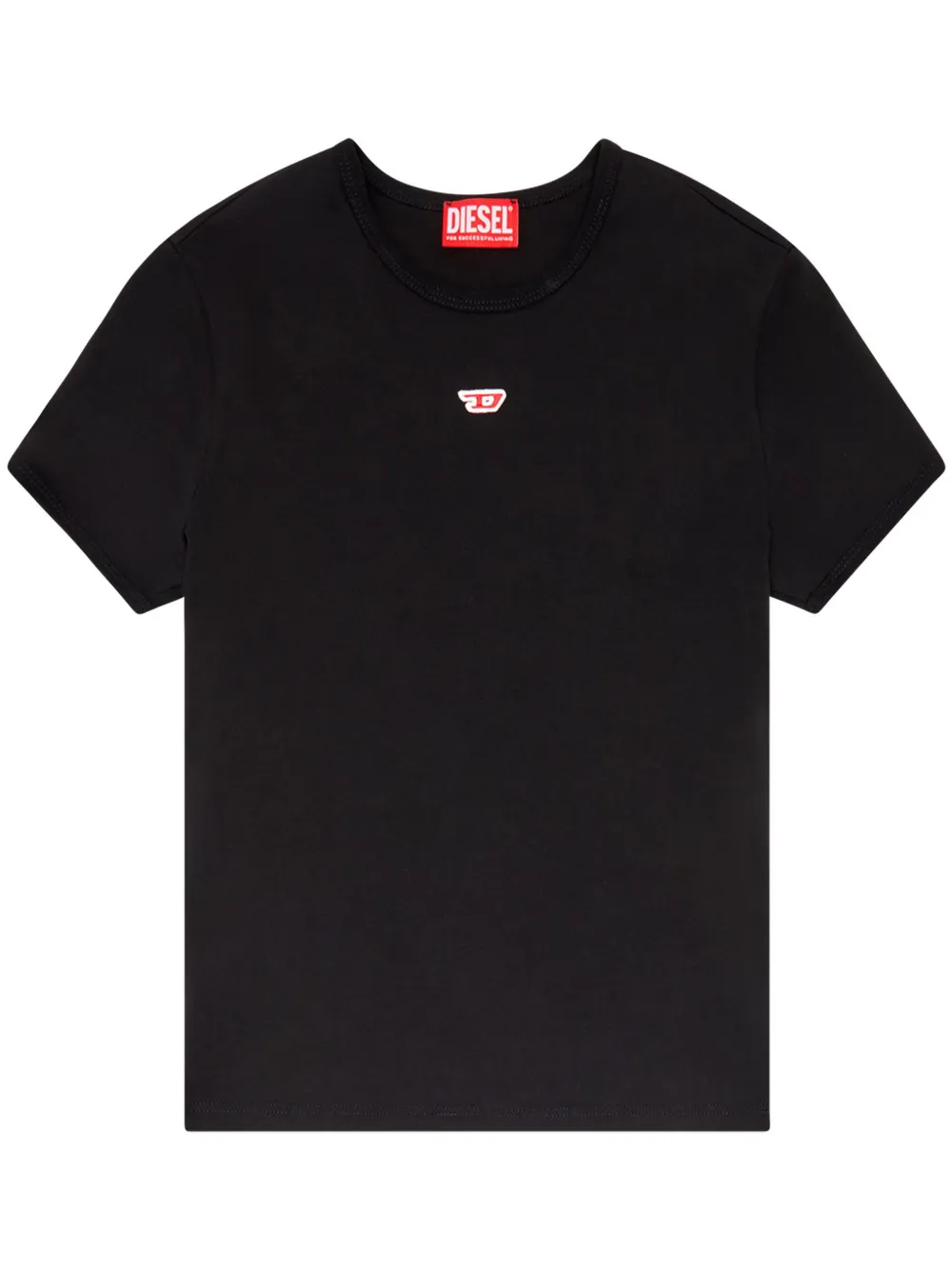 Diesel T-shirt met geborduurd logo Zwart