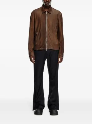 DIESEL フード付きブラウンレザージャケット　漆黒の衝撃さん専用 DIESEL フード付きブラウンレザージャケット 漆黒の衝撃さん専用