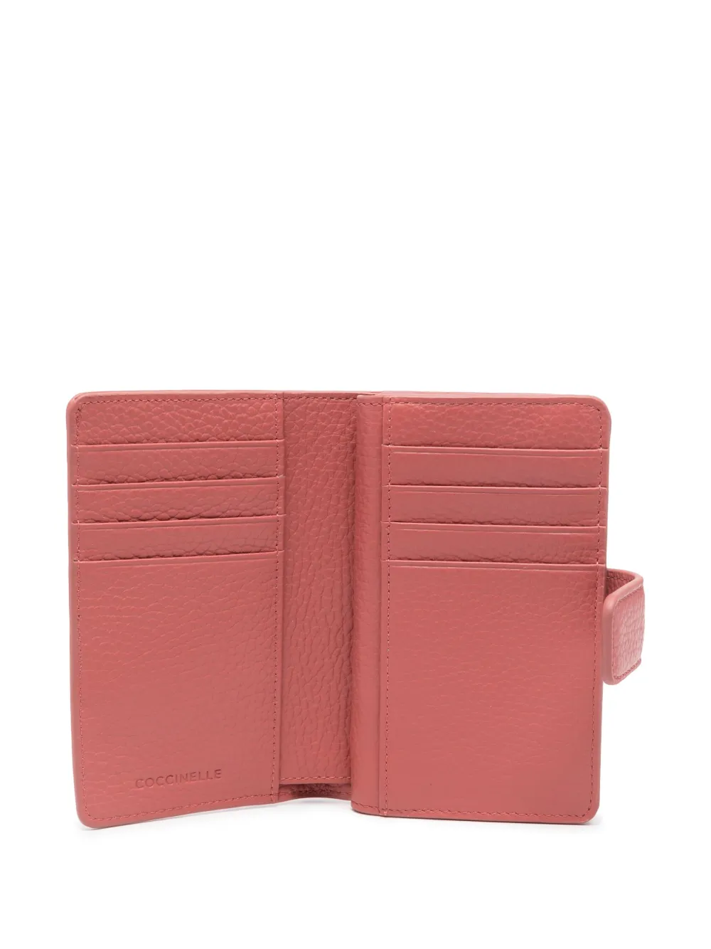 Coccinelle Metallic leren portemonnee Roze