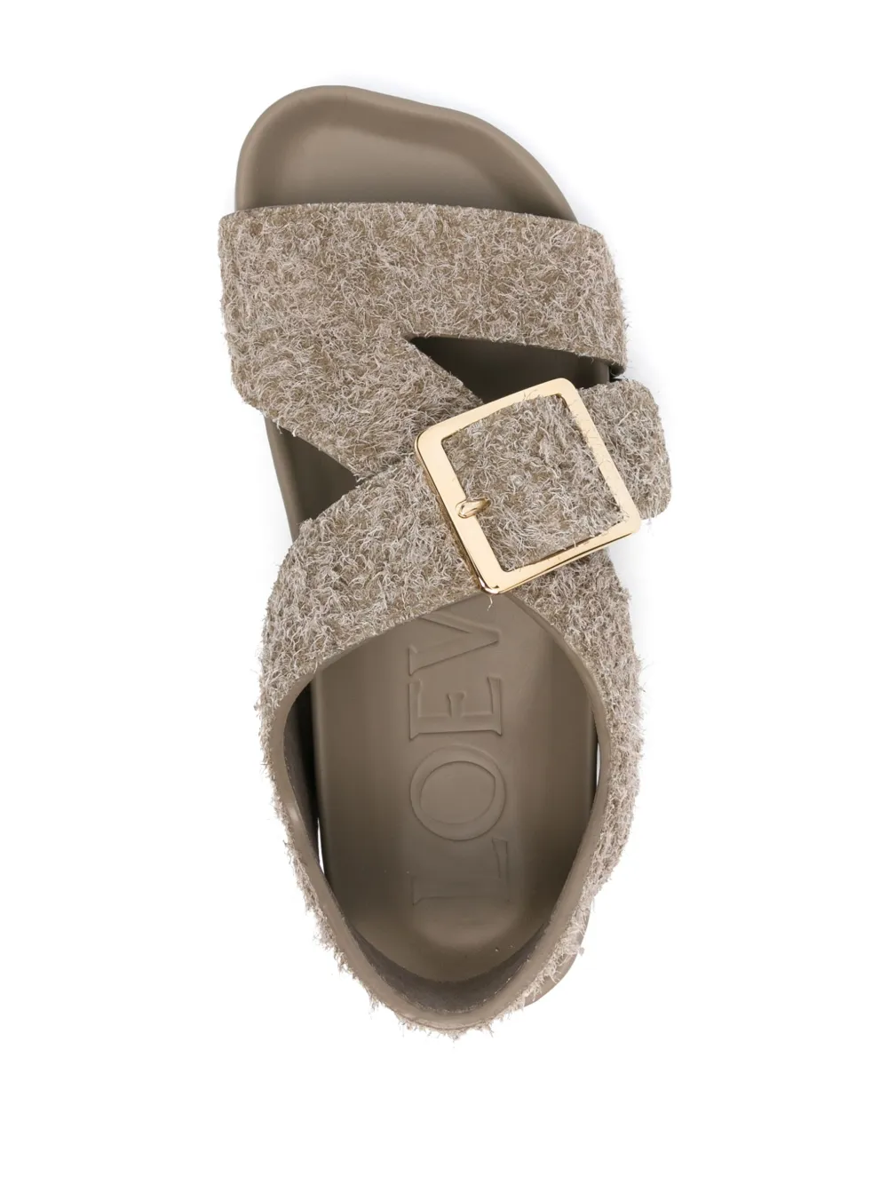 LOEWE Ease suède sandalen Beige