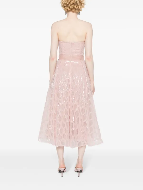 NISSA Sequinned diamond-pattern Dress | Pink | FARFETCH NISSA Sequinned diamond-pattern Dress | Pink | FARFETCH