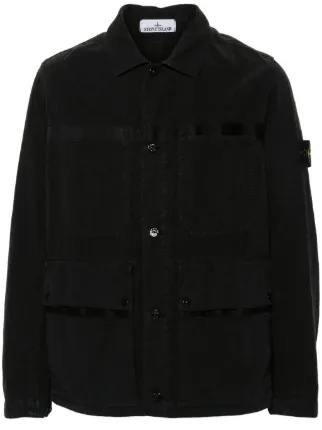 Stone Island シャツジャケット | ブラック | FARFETCH JP
