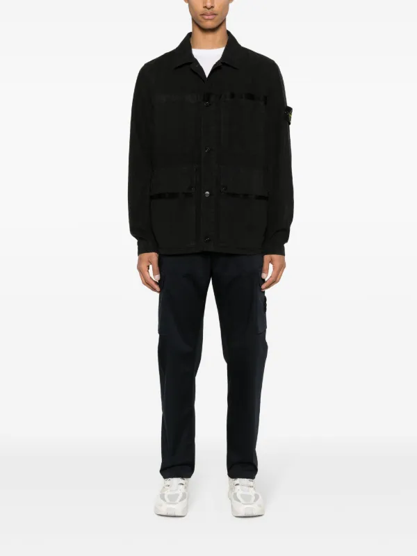 Stone Island シャツジャケット | ブラック | FARFETCH JP