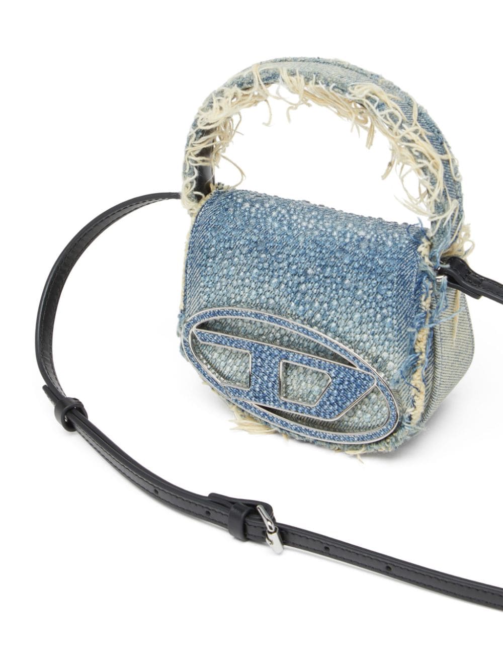 Shop Diesel Mini 1dr Appliqué-logo Crossbody Bag In Blue