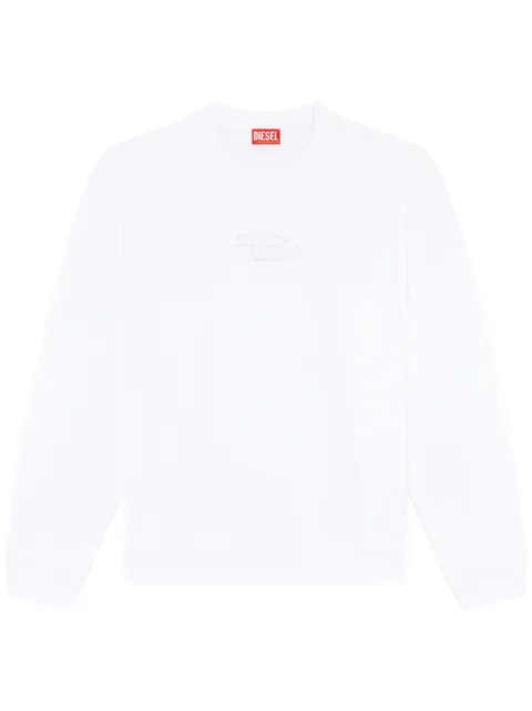 Diesel sudadera con logo y aberturas