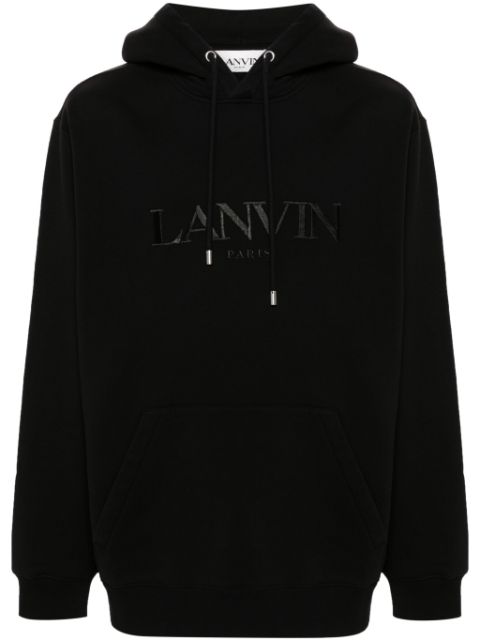 Lanvin logo-embroidered cotton hoodie Men