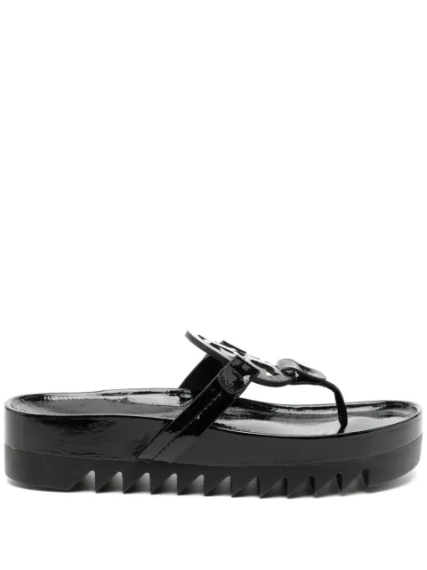 Tory Burch flip flops con aplique del logo