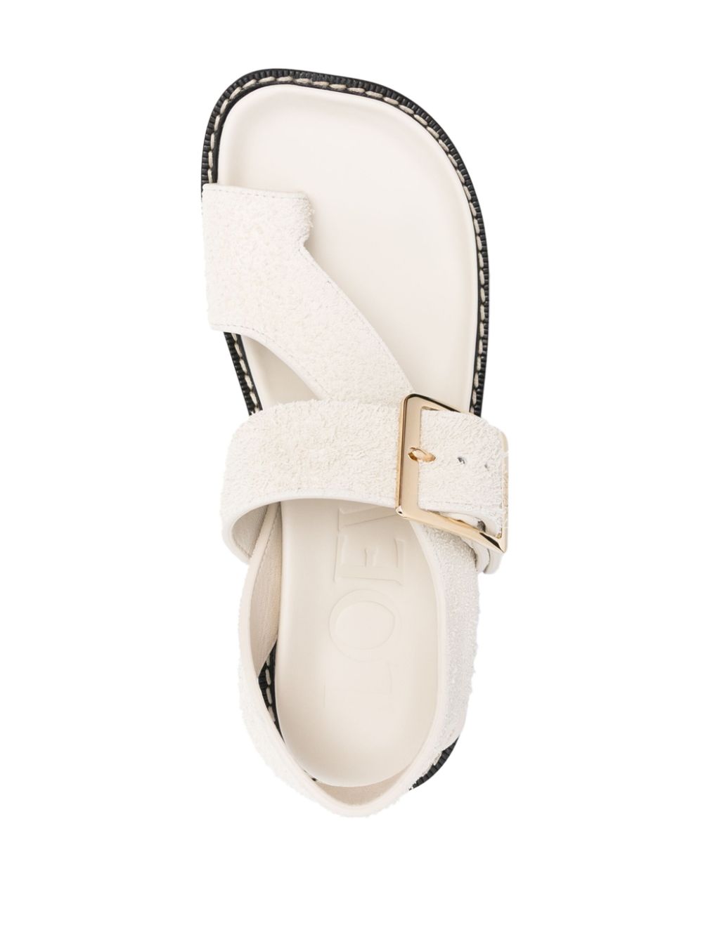 LOEWE Ease 90 mm suède sandalen Beige