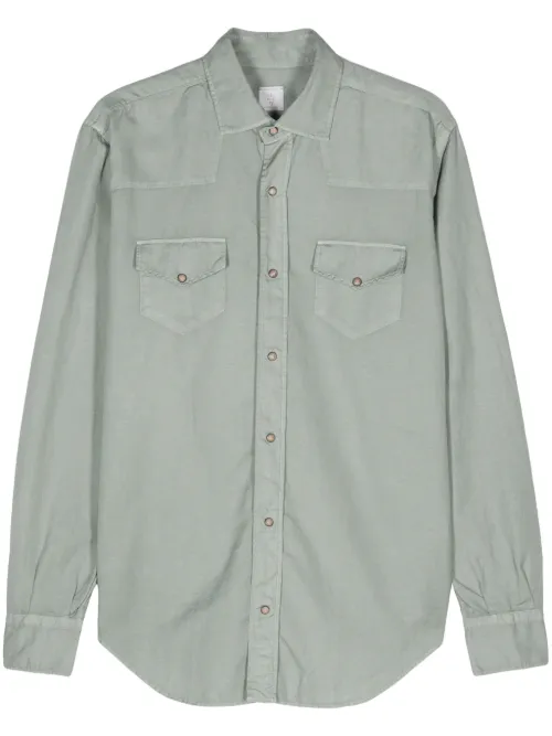 Chemise en popeline à manches longues - Eleventy - Modalova