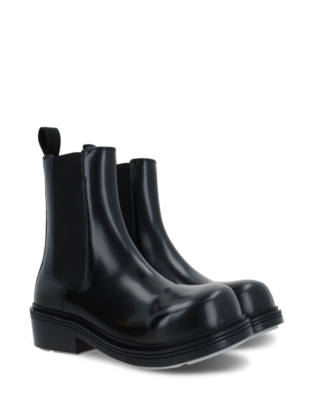 Shop Bottega Veneta Leather Chelsea Ankle Boots In Black