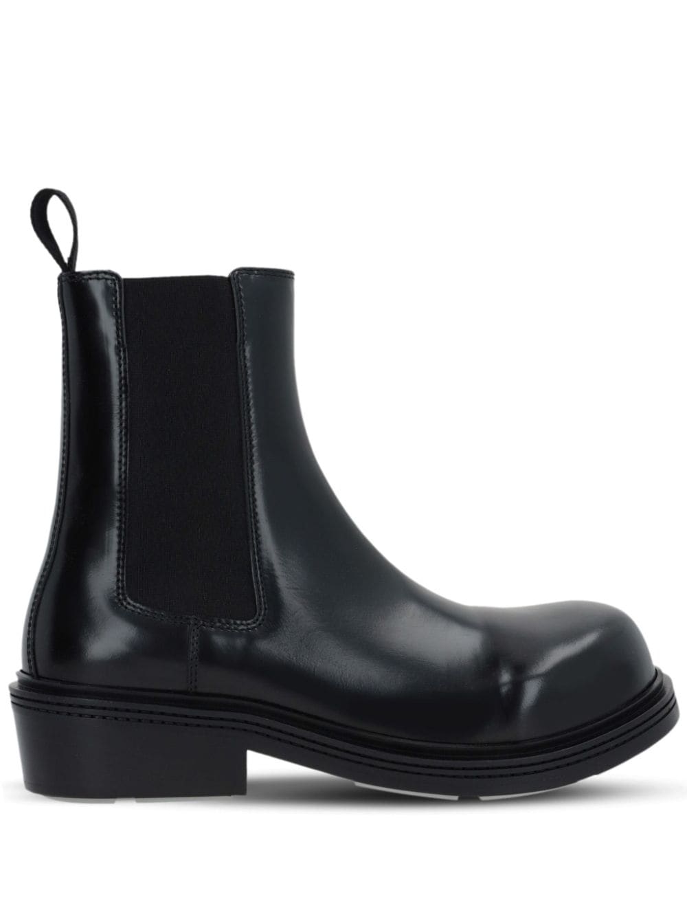 Bottega Veneta Leather Chelsea Ankle Boots In Black