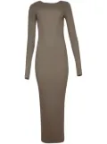 ETERNE crew-neck long-sleeved maxi dress - Neutrals