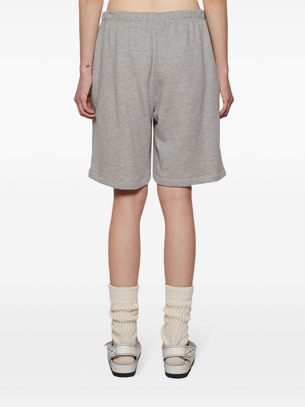 Shop Éterne Terry Elasticated-waist Shorts In Grey