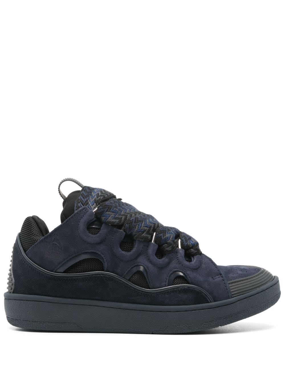 Shop Lanvin Curb Chunky Sneakers In Blue