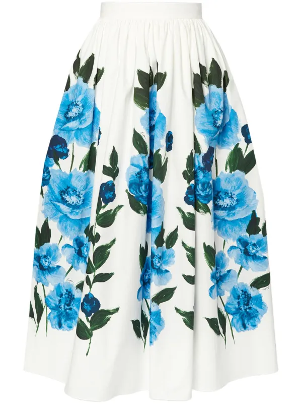 Floral midi skirt nz best sale