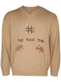 BODE Tic-tac-toe wool jumper - Neutrals