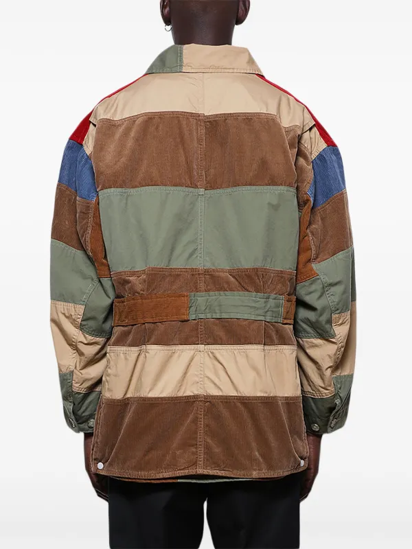シャツ BOWWOW fringe patchwork nel shirt jaket SAINT MXXXXXX patchwork-design Shirt Jacket | Red | FARFETCH