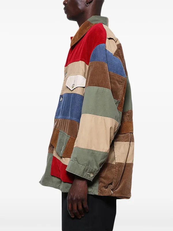 SAINT MXXXXXX patchwork-design Shirt Jacket | Red | FARFETCH