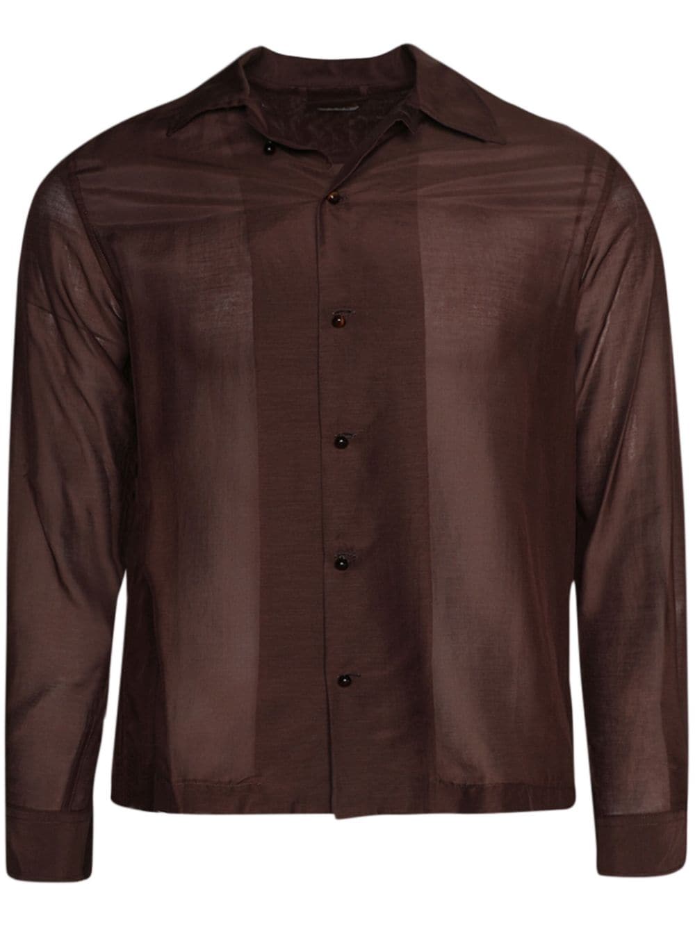 Bode Heartwood Striped Shirt In Burgundy