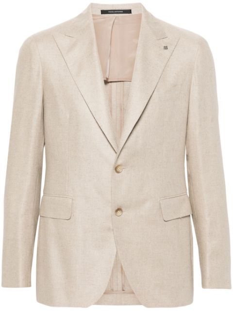 Tagliatore single-breasted silk blazer Men