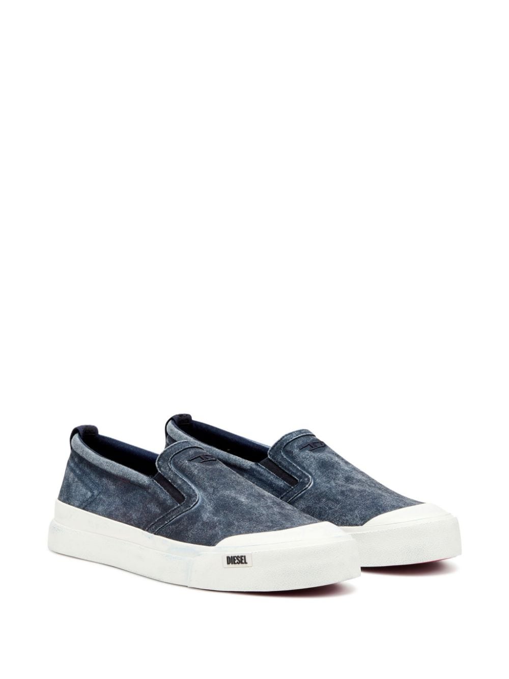 Diesel S-Athos slip-on denim sneakers - Blauw