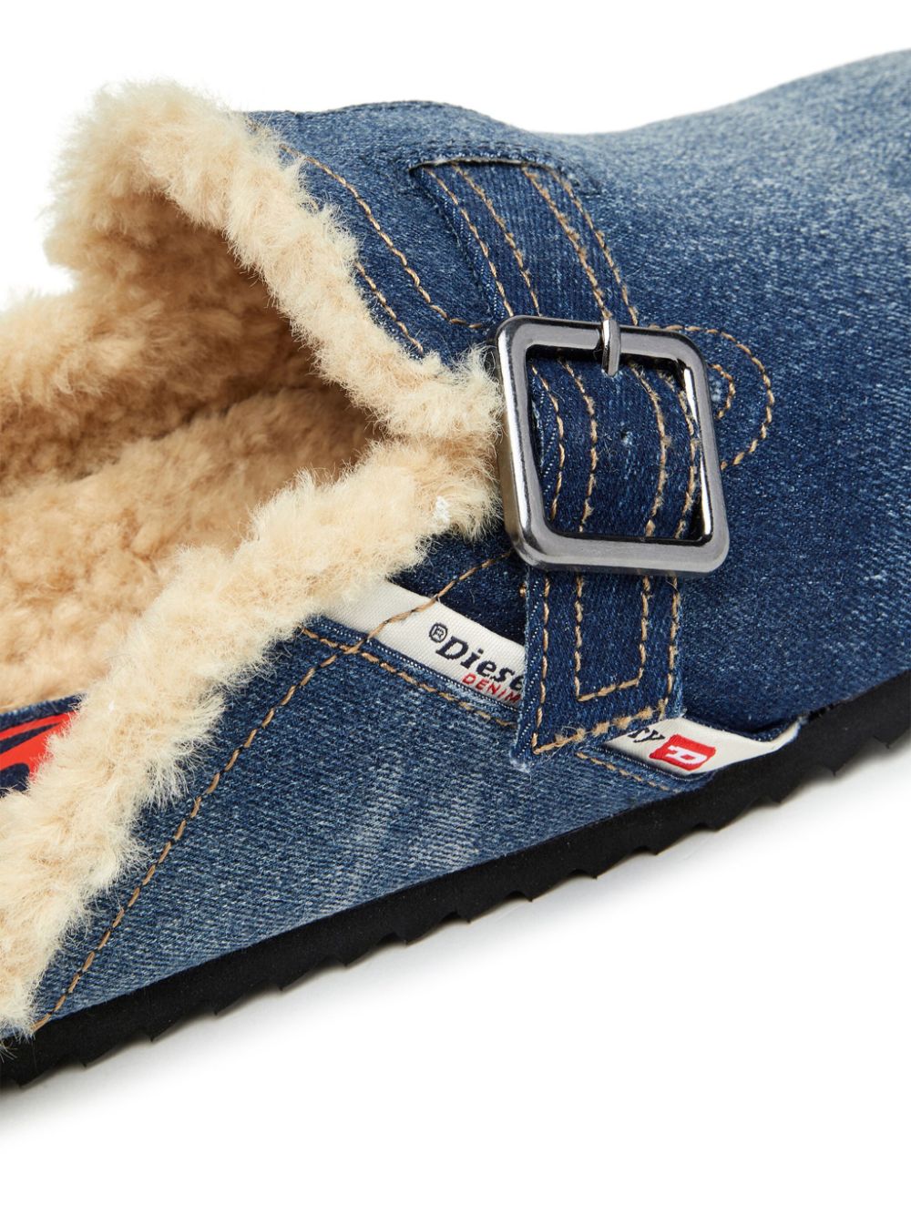 Diesel D-Woodstock denim slippers Men