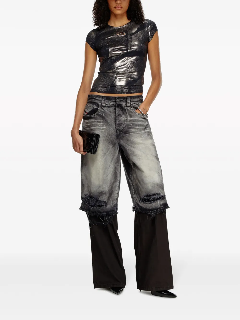 Diesel T-Angie-P1 T-shirt - Zwart