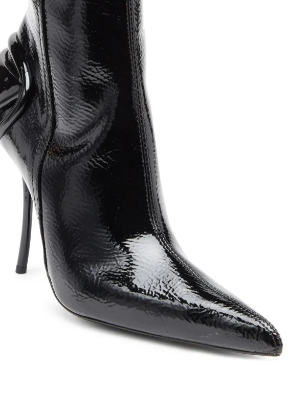 Diesel 110mm Leather Boots | Black | FARFETCH JO