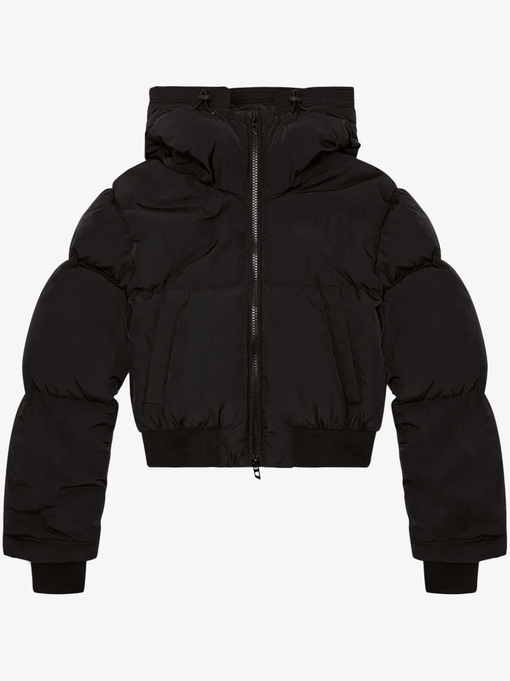 hooded quilted jacket