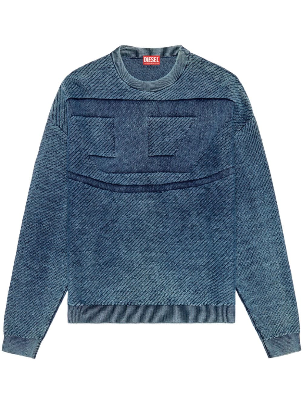 Diesel K-klevery Organic Cotton Pullover In Blue