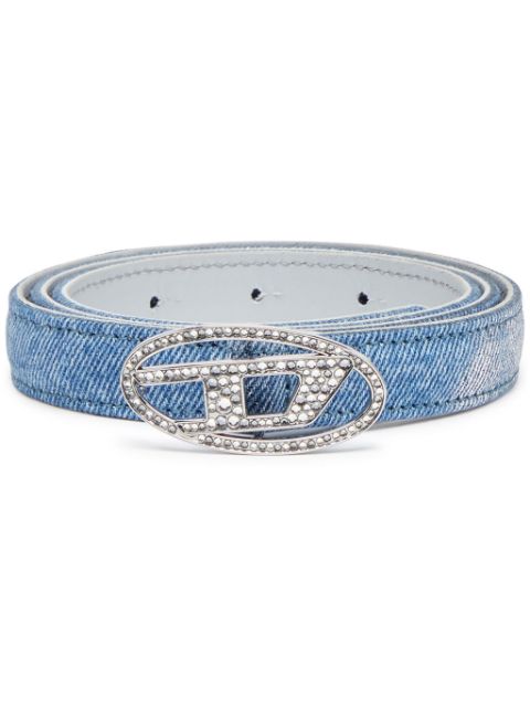 Diesel B-1DR crystal-embellished belt Women