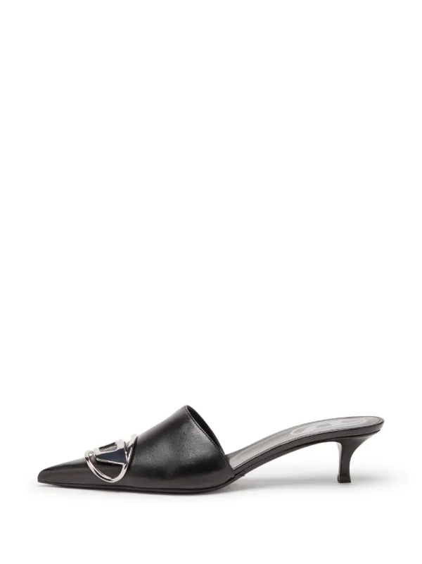 【関税&送料込】Diesel Ballerina D-Venus Diesel D-Venus レザーミュール | ブラック | FARFETCH JP
