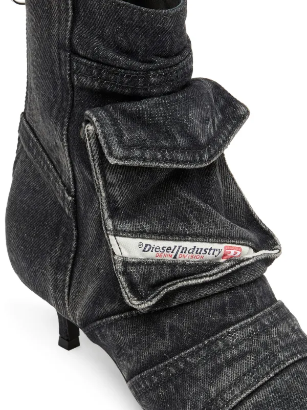 Diesel D Venus Pocket Boots Black FARFETCH NZ