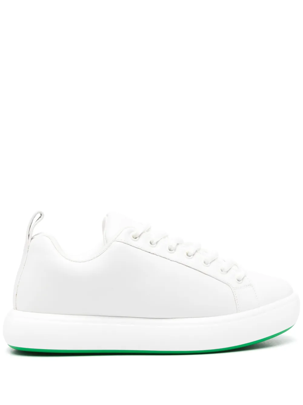 Bottega Veneta Low-top Leather Sneakers In White