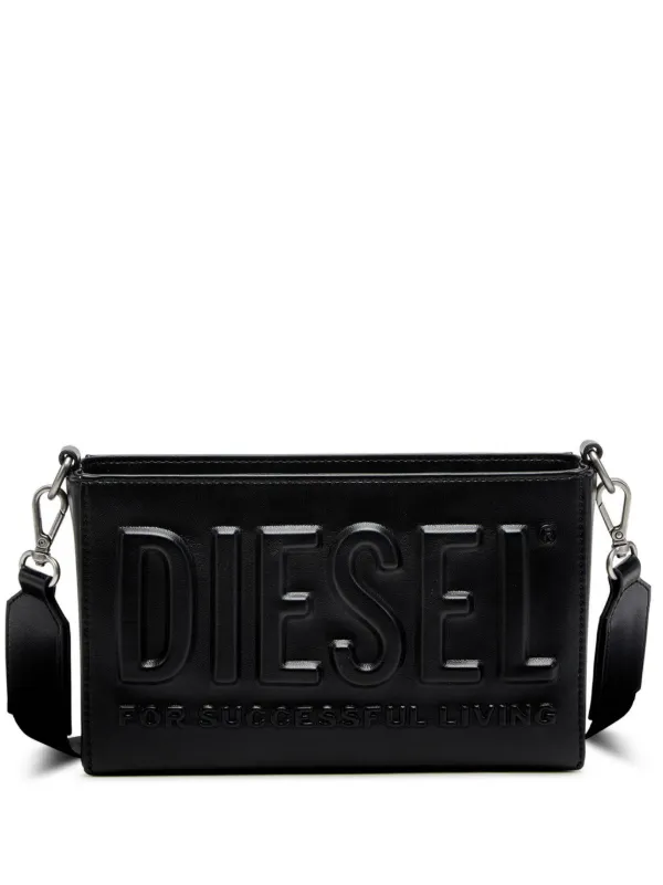 Diesel DSL 3D ロゴエンボス ショルダーバッグ | ブラック | FARFETCH JP