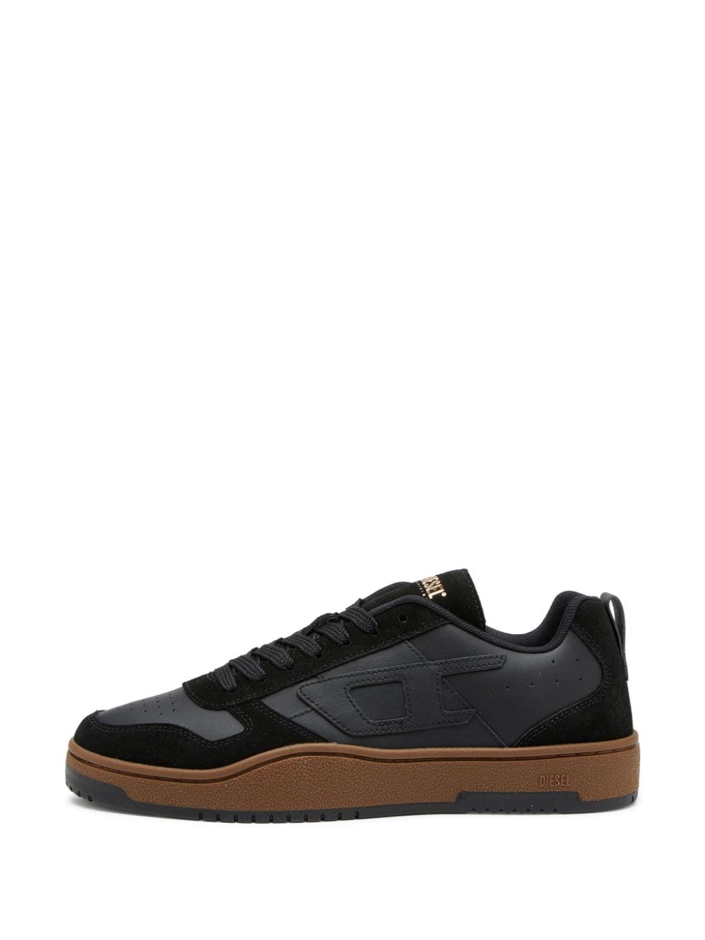 Shop Diesel S-ukiyo V2 Leather Sneakers In Black