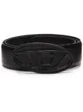 Diesel B-1DR Scratch leather belt - Black