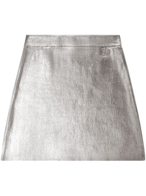 Diesel M-Isi metallic cotton mini skirt Women