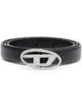 Diesel B-1DR crystal-embellished belt - Black