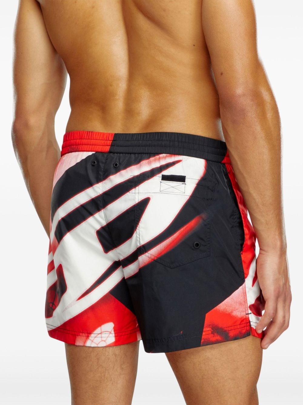 Shop Diesel Bmbx-ken-37 Logo-print Swim Shorts In Black