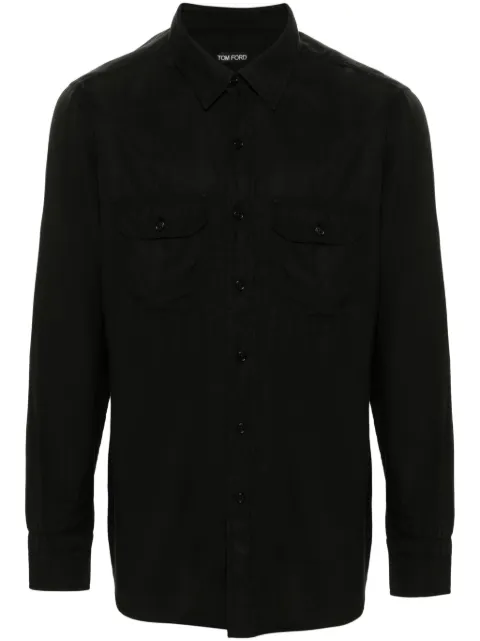 TOM FORD chest-pockets twill shirt