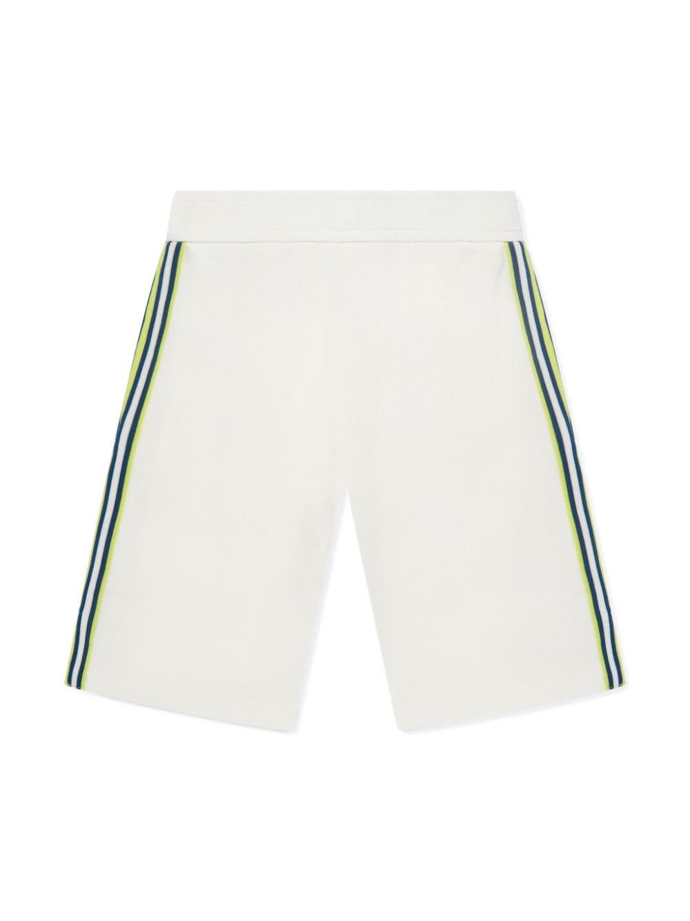 Shop Emporio Armani Stripe-detail Cotton Shorts In White